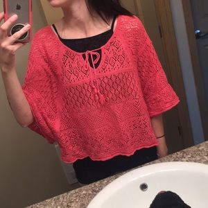 Pink knit top